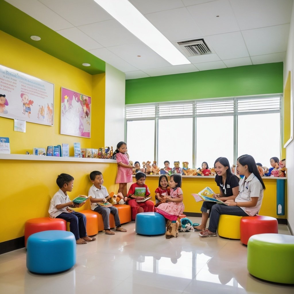 Anak-anak berbahagia di klinik sunat